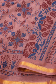 Pink Handcrafted Sungudi Cotton Saree 10077136