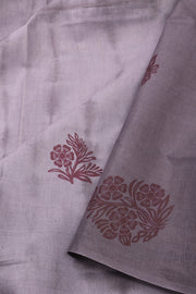 Grey Handcrafted Sungudi Cotton Saree 10077139