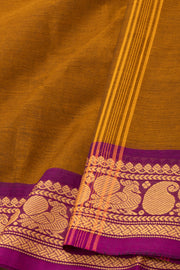 Brown Handloom Chettinad Cotton Saree 10077288