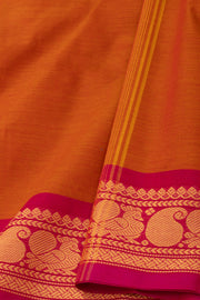 Orange Handloom Chettinad Cotton Saree 10077294