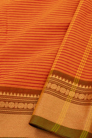 Orange Handloom Chettinad Cotton Saree 10077295