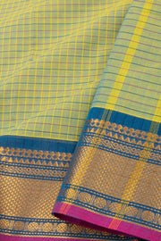 Pista Green Handloom Chettinad Cotton Saree 10077305