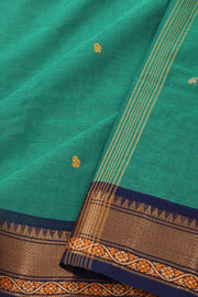 Blue Handloom Chettinad Cotton Saree 10077312