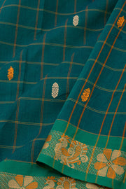Green Handloom Chettinad Cotton Saree 10077322