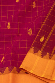 Rani Pink Handloom Chettinad Cotton Saree 10077327