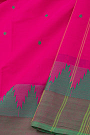 Pink Handloom Chettinad Cotton Saree 10077351