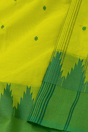 Lemon Yellow  Handloom Chettinad Cotton Saree 10077353