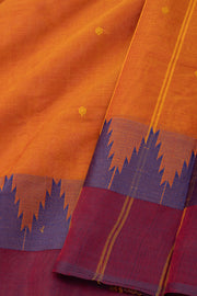 Orange Handloom Chettinad Cotton Saree 10077354