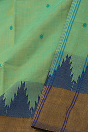 Green Handloom Chettinad Cotton Saree 10077355