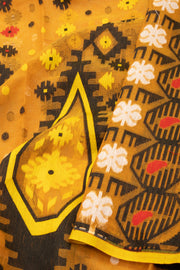 Yellow Handloom Jamdani Cotton Saree 10077537