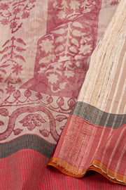 Red Maheshwari Silk Cotton Saree 10077556