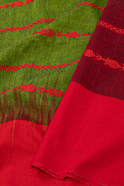 Green Bengal Handwoven Cotton Saree 10077686