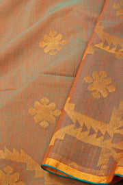 Brown Bengal Handwoven Cotton Saree 10077692