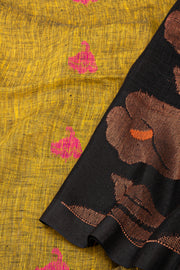 Yellow Bengal Handwoven Cotton Saree 10077696