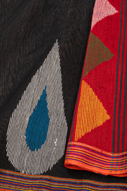 Black Bengal Handwoven Cotton Saree 10077698