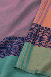 Lavender Bengal Handwoven Cotton Saree 10077701