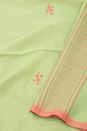 Green Bengal Handwoven Cotton Saree 10077707