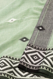 Green Bengal Handwoven Cotton Saree 10077708
