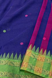 Blue Bengal Handwoven Cotton Saree 10077710