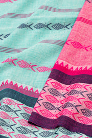 Blue Bengal Handwoven Cotton Saree 10077713