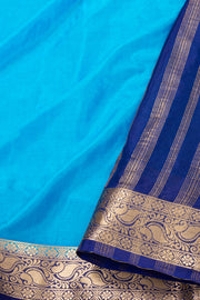Sky Blue Mysore Semi Crepe Silk Saree 10077788