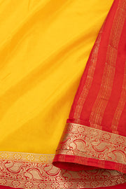 Yellow Mysore Semi Crepe Silk Saree 10077791