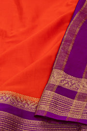 Orange Mysore Semi Crepe Silk Saree 10077793