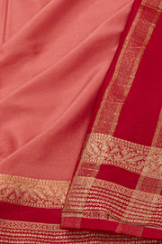 Soft Pink Mysore Semi Crepe Silk Saree 10077799