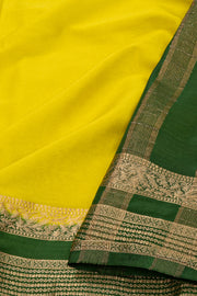 Yellow Mysore Semi Crepe Silk Saree 10077803