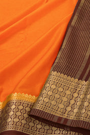 Orange Semi Mysore Crepe Silk Saree 10077805