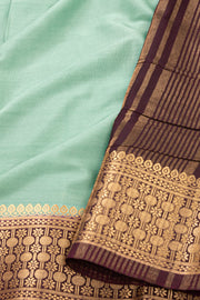Mint Green Mysore Semi Crepe Silk Saree 10077812