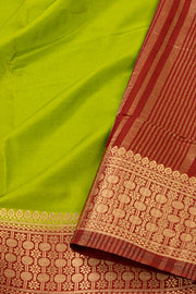 Pista Green Mysore Semi Crepe Silk Saree 10077813