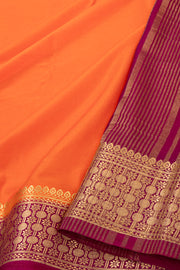 Tangerine Orange Mysore Semi Crepe Silk Saree 10077814