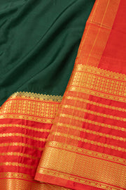 Green Mysore Semi Crepe Silk Saree 10077817