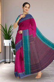 Pink Art Silk Kanjivaram Saree With Checks Design 10076336