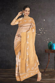 Gold Kanjivaram Tissue Vegan Silk Saree 10075574