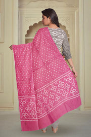 Grey Bandhani Mirror Work 3 Piece Salwar Suit Material 10075485