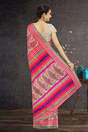 Cream Kashmiri Printed Silk Saree 10075988