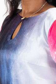  Multi Colour Printed Vegan Charmeuse Silk Dress10073756