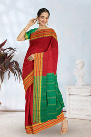 Red Sox Kanjivaram Vegan Silk Saree 10075542