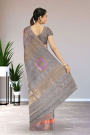 Light Salmon Fancy Kanjivaram Vegan Silk Saree 10075593