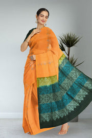 Butterscotch Orange Handloom Kanjivaram Soft Silk Saree 10063246