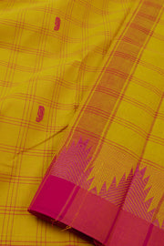 Yellow Handloom Chettinad Cotton Saree 10075126