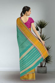 Green Handloom Chettinad Cotton Saree 10072682