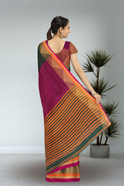 Green Bengal Handwoven Cotton Saree 10075321