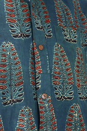 Blue Full Sleeve Ajrakh Printed Cotton Mens Shirt 10071168