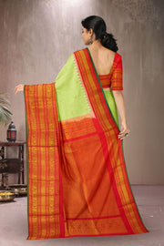 Green Gadwal Kuttu Silk Saree 10075417