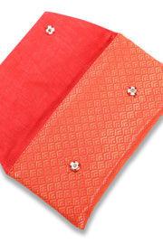 Red Handcrafted Banarasi Mobile Wallet 10074729