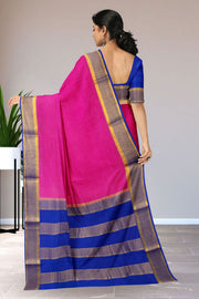 Festival Pink Mysore Crepe Silk Saree With Zari Border 10076669