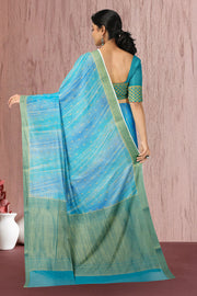 Blue Mysore Georgette Saree 10065886